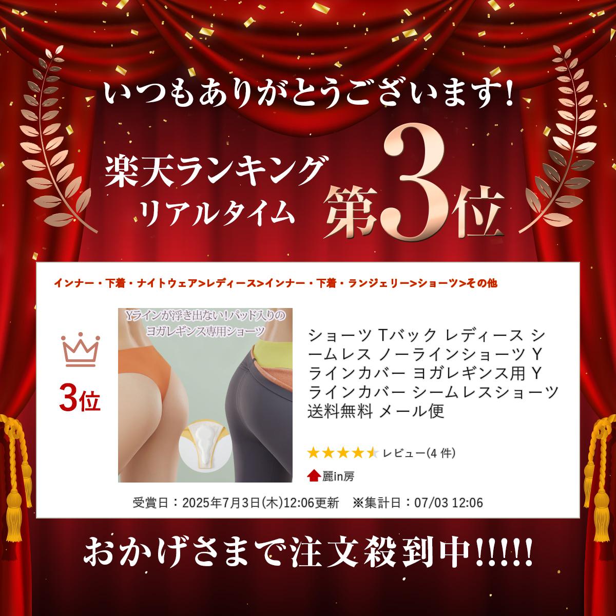 ＼楽天ランキング入賞／ ショーツ Tバック レディース シームレス ノーラインショーツ Yラインカバー ヨガレギンス用 Yラインカバー シームレスショーツ送料無料 メール便 2