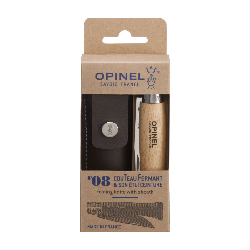 OPINEL(オピネル)レザーケース付き ステンレススチール ナイフ #8