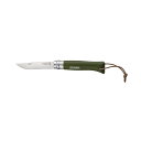 OPINEL(オピネル) ステンレススチール ナイフ #8 コロラマ カーキ 8.5cm