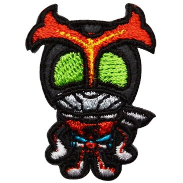 仮面ライダー ワッペン 刺繍ワッペン キャラクター 縦3.8cm×横2.7cm ストロンガー アイロンワッペン 男の子 ステッカー シール 正規品 入園 入学 わっぺん WAPPEN wappen アップリケ あっぷりけ【メール便可】 マスク用小さいサイズ マスク用小さいサイズ