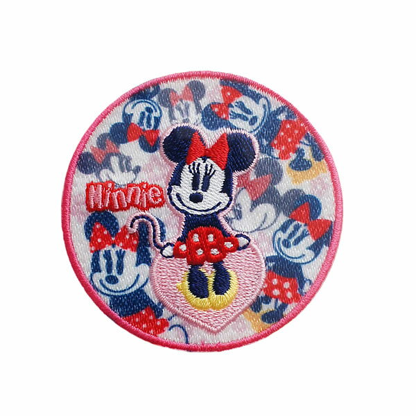 ミニー ワッペン キャラクター 刺繍ワッペン 縦6cm×横6cm ディズニー Disney アイロンワッペン 正規品 入園 入学 わっぺん WAPPEN wappen アップリケ あっぷりけ【メール便可】