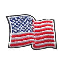 【6/5限定 確率1/2で最大300%P還元:要エントリー】国旗 ワッペン 刺繍 アイロン接着 縦3.5cm×横4.6cm アメリカ国旗 アイロンワッペン 手芸...