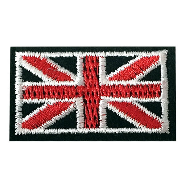 ワッペン 刺繍 アイロン接着 縦2.2cm×横3.8cm イギリス 国旗 デコ 入園 入学 かわいい おしゃれ わっぺん アップリケ…