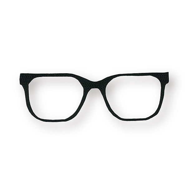 めがね ワッペン 刺繍ワッペン アイロン接着 縦3cm×横9.6cm メガネ 眼鏡 アイロンワッペン 手芸 かわい..