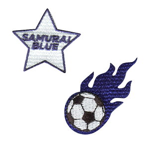 ワッペン 刺繍 アイロン接着 2枚セット サッカー ボール 日本代表 アイロンワッペン ステッカー シール 手芸 オフシャルライセンス商品 正規品 WAPPEN 入園 入学 わっぺん WAPPEN wappen アップリケ あっぷりけ【メール便可】通販セール サッカー 用品 セール