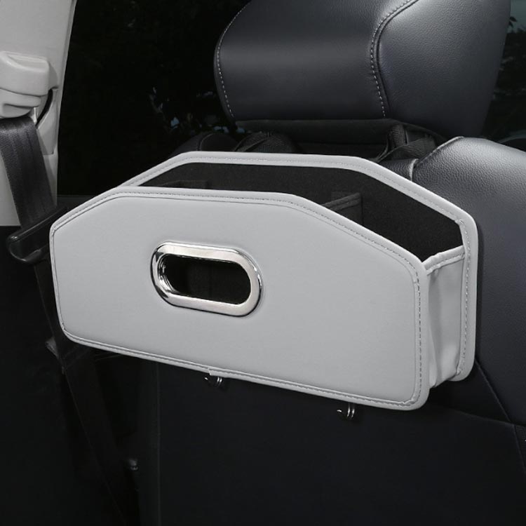 ヘッドレスト ティッシュケース ドリンクカップホルダー2個付き 【2個セット】車用 ティッシュボックス 車載 ドリンクカップホルダー2個付き ティッシュホルダー 取り付け 小物入れ PUレザー カーティッシュカバー 車内収納 車用品 折りたたみ