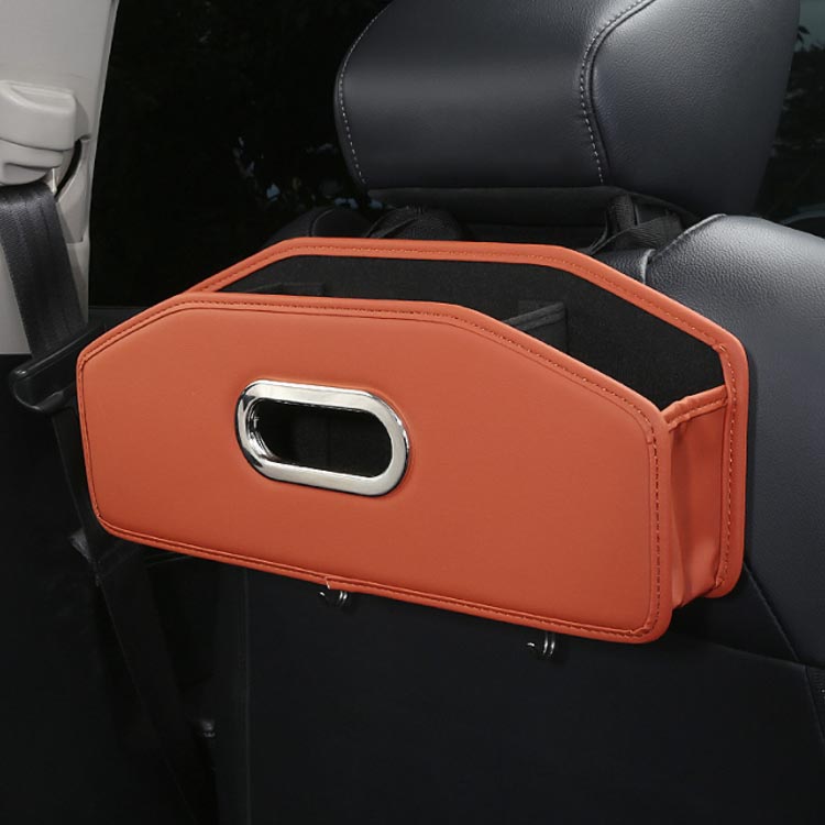 ヘッドレスト ティッシュケース ドリンクカップホルダー2個付き 【2個セット】車用 ティッシュボックス 車載 ドリンクカップホルダー2個付き ティッシュホルダー 取り付け 小物入れ PUレザー カーティッシュカバー 車内収納 車用品 折りたたみ