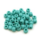 【50粒入】【 5.5×3mm ガラスカラービーズ ターコイズブルー 】 アクセサリーパーツ/ガラス/ビーズ/カラフル/手芸/ハンドメイド/オリジナル/制作/修...