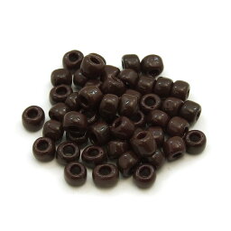 【50粒入】【 5.5×3mm ガラスカラービーズ 茶色/チョコレートブラウン 】 アクセサリーパーツ/ガラス/ビーズ/カラフル/手芸/ハンドメイド/オリジナル/制作/修理/基本パーツ/日本製