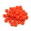 【50粒入】【 5.5×3mm ガラスカラービーズ 橙色/オレンジ 】 アクセサリーパーツ/ガラス/ビーズ/カラフル/手芸/ハンドメイド/オリジナル/制作/修理...