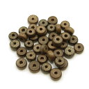 【40粒入】【 【グレー】 4mm×7mmウッドビーズ 】 アクセサリーパーツ/ウッドビーズ/木/硬木/堅木/天然素材/手作り/ハンドメイド/オリジナル/ネック...