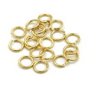 【20ヶ入】【 丸カン 0.7×5 (線径0.7mm) G/ゴールド 】 アクセサリーパーツ/カン類/接続金具/金属パーツ/ハンドメイド/自作/材料/手作り素材...