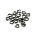 【20ヶ入】【 丸カン 0.7×3.5 (線径0.7mm) BKNi/ブラック 】 アクセサリーパーツ/カン類/接続金具/金属パーツ/ハンドメイド/自作/材料/...