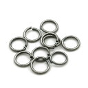 【10ヶ入】【 丸カン 0.8×6 (線径0.8mm) アンティークシルバー/銀古美 】 アクセサリーパーツ/カン類/接続金具/金属パーツ/ハンドメイド/自作/...