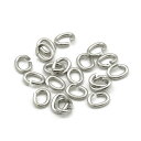 【20ヶ入】【 Cカン 0.8×3.5×4.5 (線径0.8mm) Ni/シルバー 】 アクセサリーパーツ/カン類/接続金具/金属パーツ/ハンドメイド/自作/材...
