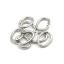 【8ヶ入】【 小判カン 1.0×5×8 (線径1.0mm) Ni/シルバー 】 アクセサリーパーツ/カン類/接続金具/金属パーツ/ハンドメイド/自作/材料/手作...