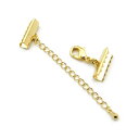 【1セット入】【 15mm平ヒモ留め金具 カシメフックセット G/ゴールド 】 アクセサリーパーツ/カシメセット/カシメ/金属パーツ/ハンドメイド/自作/材料/手作り素材/オリジナル/ヒモドメ/紐/ネックレス/エンドパーツ/リボン