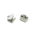 【2ヶ入】【 6mm平ヒモ留め金具 Ni/シルバー 】 アクセサリーパーツ/カシメ単体/カシメ/金属パーツ/ハンドメイド/自作/材料/手作り素材/オリジナル/ヒ...