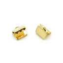 【2ヶ入】【 6mm平ヒモ留め金具 G/ゴールド 】 アクセサリーパーツ/カシメ単体/カシメ/金属パーツ/ハンドメイド/自作/材料/手作り素材/オリジナル/ヒモ...