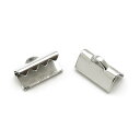 【2ヶ入】【 10mm平ヒモ留め金具 Ni/シルバー 】 アクセサリーパーツ/カシメ単体/カシメ/金属パーツ/ハンドメイド/自作/材料/手作り素材/オリジナル/...