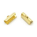 【2ヶ入】【 15mm平ヒモ留め金具 G/ゴールド 】 アクセサリーパーツ/カシメ単体/カシメ/金属パーツ/ハンドメイド/自作/材料/手作り素材/オリジナル/ヒ...