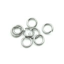 【ステンレス製パーツ】8ヶ入【丸カン 0.8×5】 <金属アレルギーでお悩みの方!>サージカルステンレスパーツ/アレルギーフリー/アクセサリーパーツ/部品/stainless/自作/修理