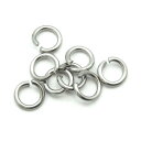 【ステンレス製パーツ】8ヶ入【丸カン 1.0×6】 <金属アレルギーでお悩みの方!>サージカルステンレスパーツ/アレルギーフリー/アクセサリーパーツ/部品/stainless/自作/修理