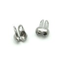 【ステンレス製パーツ】2ヶ入【3.2mm用Vカップ】 <金属アレルギーでお悩みの方!>サージカルステンレスパーツ/アレルギーフリー/アクセサリーパーツ/部品/stainless/自作/修理