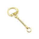 【1ヶ入】【 キーホルダー金具 (小) G /ゴールド 】 アクセサリーパーツ/キーホルダー/ストラップ/金具/ハンドメイド/修理/自作/材料/手作り素材/オリ...