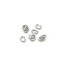 【10ヶ入】【 極小Cカン 0.5×2×3 (線径0.5mm) Ni/シルバー 】 アクセサリーパーツ/カン類/接続金具/金属パーツ/ハンドメイド/自作/材料/...