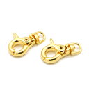 【2ヶ入】【 レバーフック ミニ G/ゴールド 】 アクセサリーパーツ/フック/留め金具/金属パーツ/ハンドメイド/自作/材料/手作り素材/オリジナル/ロック/...
