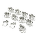 ※アウトレット品※【10ペア入】【 ネジバネイヤリング金具(カン付) Ni/シルバー 】 アクセサリーパーツ/ピアス・イヤリング/金具/金属パーツ/ハンドメイド...