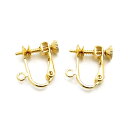 【1ペア入】【 芯立ネジバネイヤリング金具(No.106) G/ゴールド 】 アクセサリーパーツ/ピアス・イヤリング/金具/金属パーツ/ハンドメイド/自作/材料...