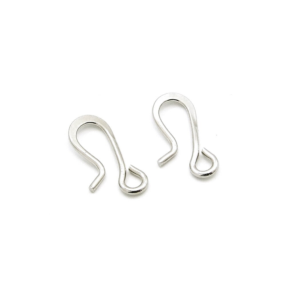 【2ヶ入】【 13mm カギフック小 Ni/シルバー 】 アクセサリーパーツ/ヒキワ・フック類/接続金具/金属パーツ/ハンドメイド/自作/材料/手作り素材/オリ...