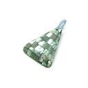 アウトレット品 【1ヶ入】モザイクシェルトップ (三角04) アクセサリーパーツ/天然素材/貝/貝殻/ペンダントトップ/ネックレス/ワンポイント/手作り/ハンド...