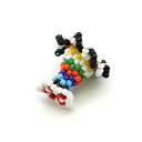 1ヶ入【メキシコ 手作りビーズ花瓶(K06)】アクセサリーパーツ/ペンダントトップ/チョーカー/ネックレス/ビーズ/人形/手作り/インディアン/天然素材/民芸/...