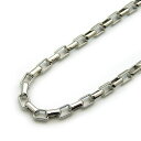 ★切売チェーン★　4mmブロックチェーン【T196】 Ni/シルバー　(10cmあたり￥180）　切り売りチェーン/アクセサリーパーツ/ネックレス/ブレスレット/自作/素材/カラー/真ちゅうチェーン/切り売り 1