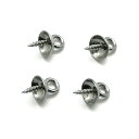 【ステンレス製パーツ】4ヶ入【6mmカップ付ステンレスヒートン】 <金属アレルギーでお悩みの方!>サージカルステンレスパーツ/アレルギーフリー/アクセサリーパーツ/部品/stainless/自作/修理