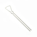 1本入【二本足 変形U字型簪 S-4 (全長約:130mm) Ni/シルバー 】 【283】 ハンドメイド/手作りアクセサリー/手芸用品/着物/手作りカンザシ/...