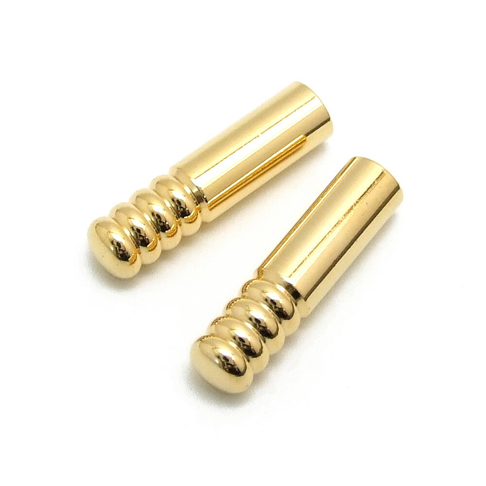 ループタイ用テールキャップ 【PL-SE12-G】ゴールド (4mm紐用)穴の大きさ:4.2mm (2本入) アクセサリー..