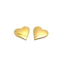 2ヶ入【 装飾パーツ【12mm甲丸ハート】 G/ゴールド 】【312】 アクセサリー/装飾/ハンドメイド/手作りアクセサリー/貼り付け/ピアス/デコレーション/...
