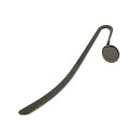 1本入【 ※ミール皿付※ 135mm ブックマーカー金具 BK/ブラック 】【322】 アクセサリーパーツ/クリップ金具/ハンドメイド/手作りアクセサリー/栞/...