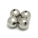 4ヶ入【 樹脂製メッキビーズ10mm玉 Ni/シルバー 】【091】 アクセサリーパーツ/ビーズ/ネックレス/チョーカー/ヘッド/ペンダント/アクセサリー/装飾...