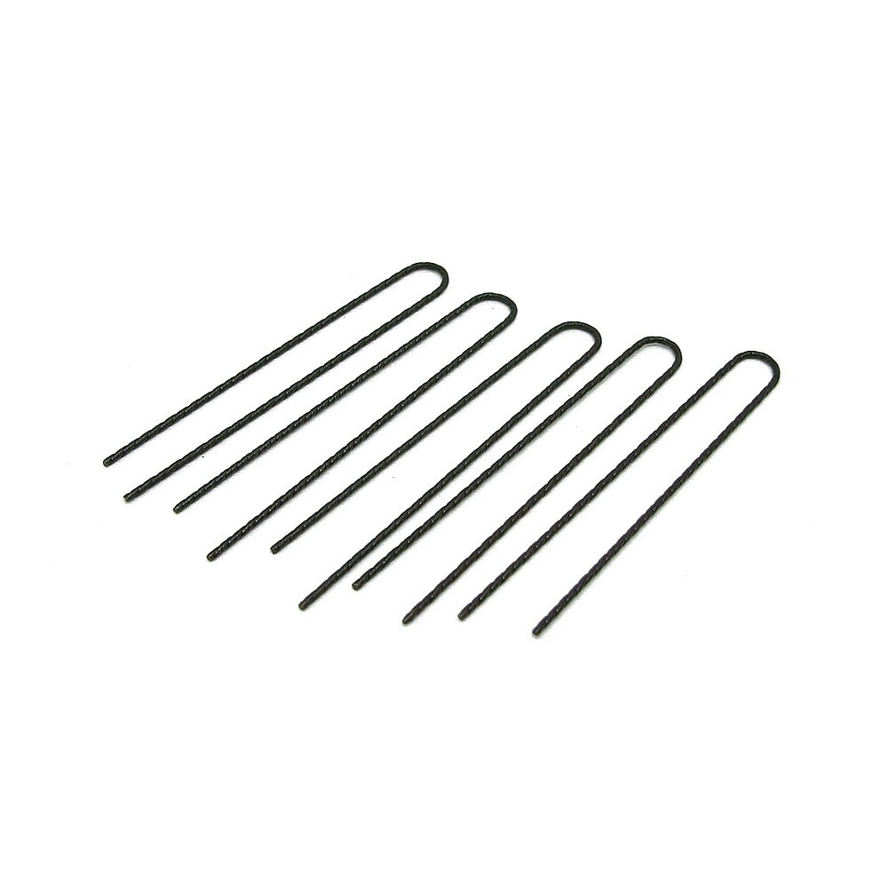 10ヶ入【 Uピン/ヘアピン/オニピン (小 55mm) ブラック 】 アクセサリーパーツ/ヘアー金具/ピン/ヘア金具/ヘッド/土台金具/アクセサリー/装飾/金属/髪飾り/櫛/軽い/手作り/ハンドメイド/髪型/ワンポイント/ジュエリー/ヘアクリップ/円