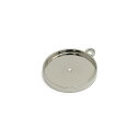 1ヶ入【 14mm丸 カン付ミール皿 Ni/シルバー 】【312】 アクセサリーパーツ/ミール皿/カン/金具/アクセサリー/装飾/金属/ペンダントトップ/手作り...
