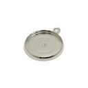1ヶ入【 16mm丸 カン付ミール皿 Ni/シルバー 】【312】 アクセサリーパーツ/ミール皿/カン/金具/アクセサリー/装飾/金属/ペンダントトップ/手作り...