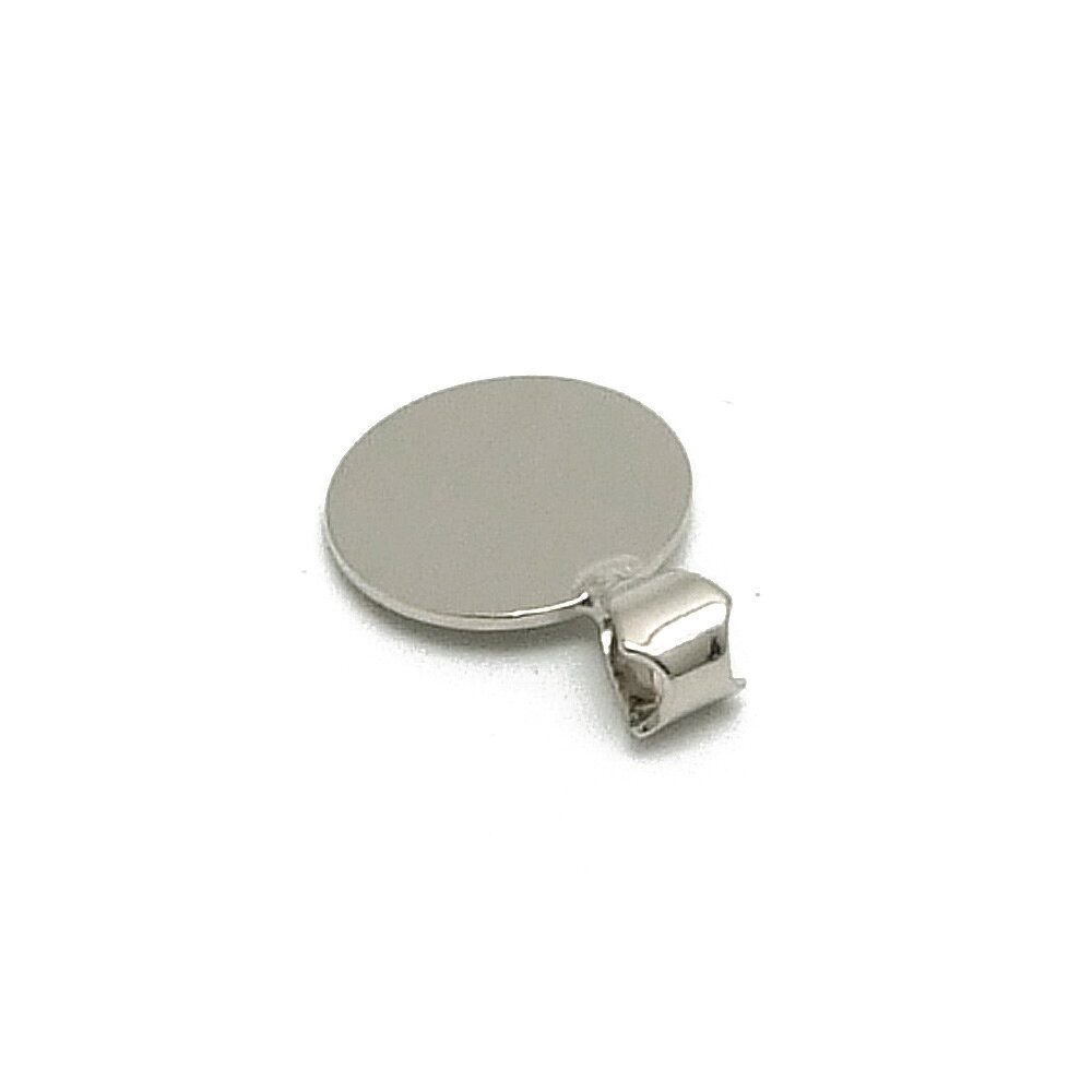 1ヶ入【 10mm丸 ろう付けバチカントップ Ni/シルバー 】【312】 アクセサリーパーツ/ミール皿/カン/金具/アクセサリー/装飾/金属/ペンダントトップ/手作り/ハンドメイド/ワンポイント/ジュエリー/レジン/円/オリジナル/チャーム/土台