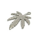 1ヶ入【 マリファナトップ ML-2 Ni/シルバー 】【025】 アクセサリーパーツ/ペンダントトップ/ヘッド/金具/アクセサリー/装飾/金属/アメリカン/手...