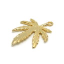 1ヶ入【 マリファナトップ ML-2 G/ゴールド 】【025】 アクセサリーパーツ/ペンダントトップ/ヘッド/金具/アクセサリー/装飾/金属/アメリカン/手作...