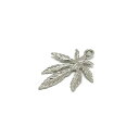 1ヶ入【 マリファナトップ ML-5 Ni/シルバー 】【025】 アクセサリーパーツ/ペンダントトップ/ヘッド/金具/アクセサリー/装飾/金属/アメリカン/手...